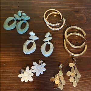 6 pairs of earrings